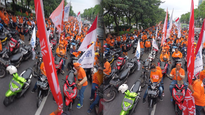 Tagih Janji Gubernur Khofifah Tentang Sistem Jaminan Pesangon, 20.000 Buruh Jatim Turun Jalan
