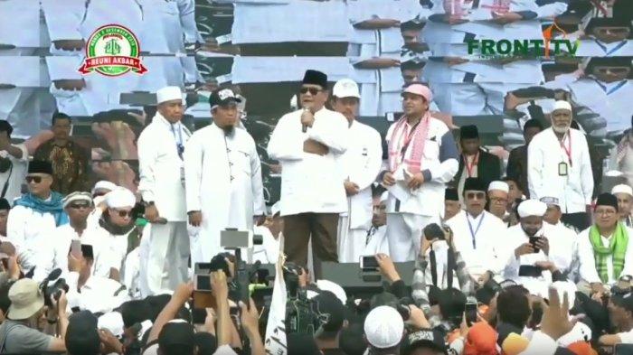 Usai Reuni Akbar Alumni 212, Prabowo Kritik Pers dan Wartawan : Pers Banyak Bohongnya