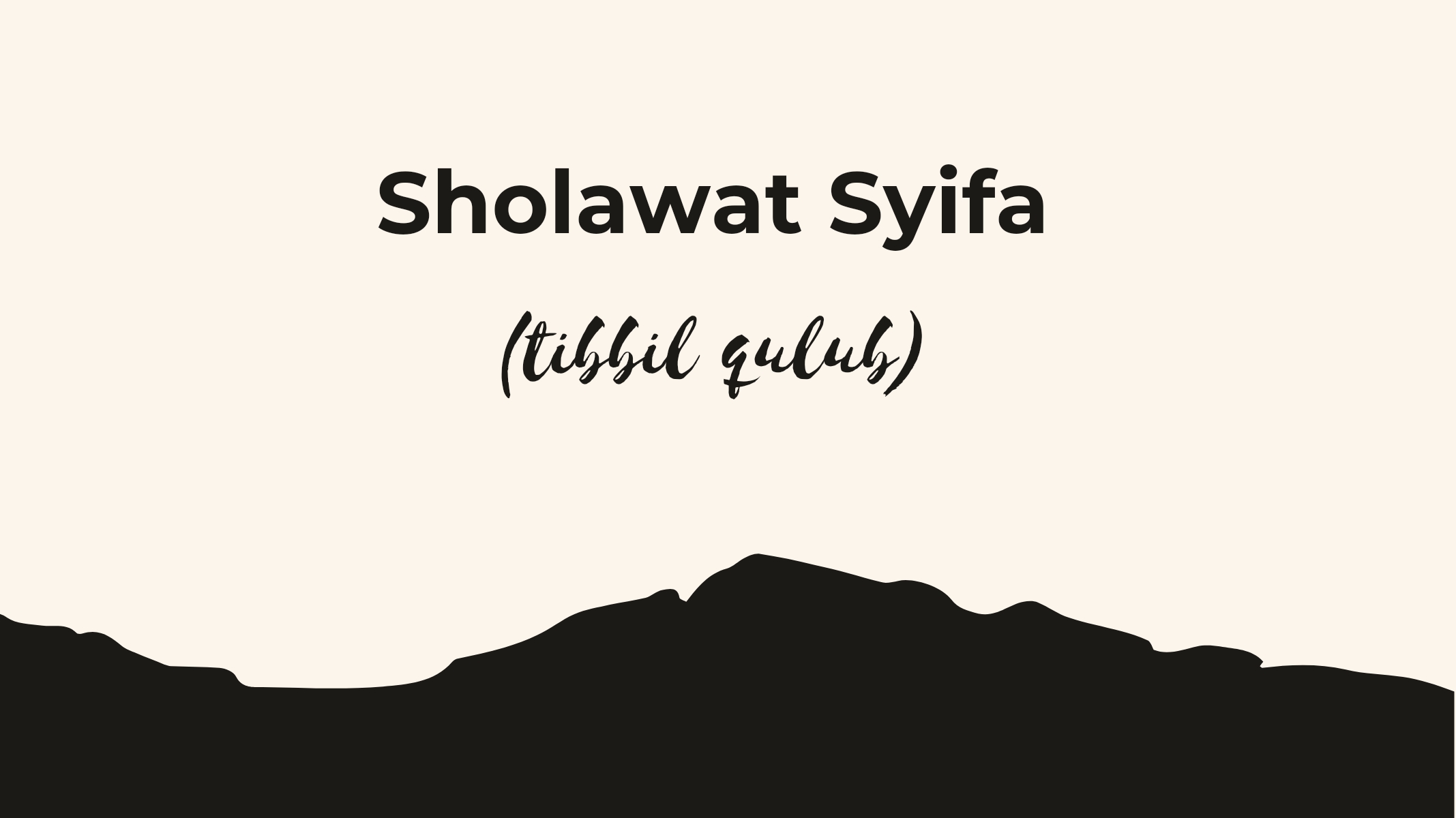 Lirik Sholawat Syifa Latin dan Arab, Dilengkapi Terjemahan Bahasa Indonesia