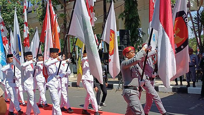 Sosialisasikan Pemilu 2024 di Lamongan, Bendera KPU RI Dikirab Keliling di 5 Dapil