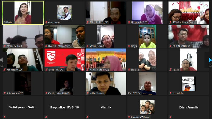 Covid-19 Bukan Kendala, Warga Riverside Tasyakuran Malam 17 Agustus Via Zoom