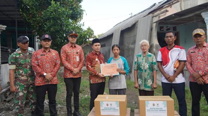 Rumah Warga Mojokerto yang Rusak Pasca Angin Kencang dapat Bantuan Material Bangunan