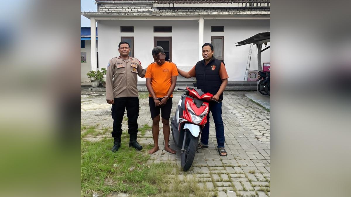 Akibat Tergiur Motor Tetangga, Pria Gresik Tak Berkutik Diringkus Polisi