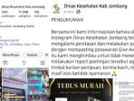Akun Instagram dan Facebook Dinkes Jombang Diretas, Tawarkan Hadiah Emas Hingga Ponsel