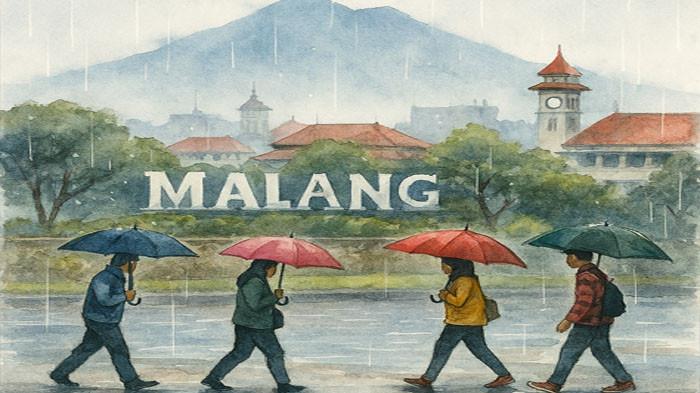 Prakiraan Cuaca Malang-Batu Jatim Selasa 28 Oktober 2025: Kota Hujan Ringan, Kabupaten Hujan Sedang