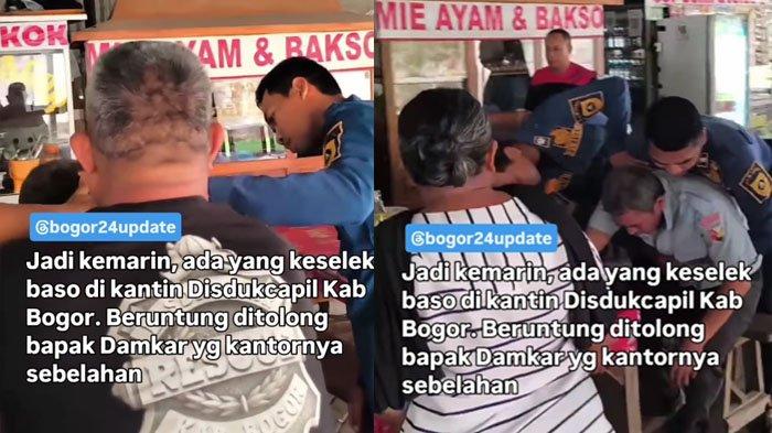 Detik-detik Petugas Damkar Selamatkan Pria Tersedak Bakso Viral, Sigap Saat Ada yang Butuh Bantuan