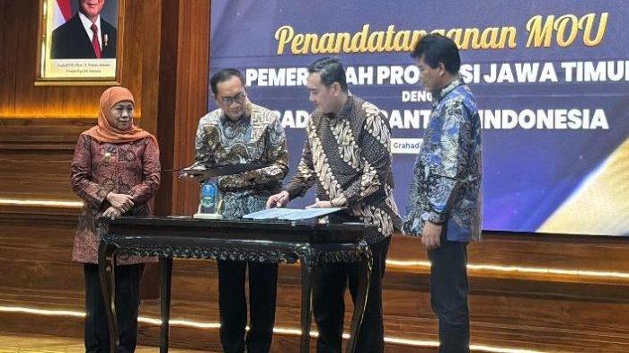 Gubernur Khofifah Teken MoU dengan Barantin, Bakal Dirikan Instalasi Karantina Terpadu di Puspa Agro
