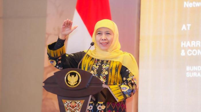 INVESTASI JEPANG - Gubernur Jawa Timur, Khofifah Indar Parawansa, hadir di East Java Investment Government-Japanese Business Networking Reception di Harris Hotel dan Conventions Bundaran Satelit, Surabaya, Sabtu (31/1/2026).