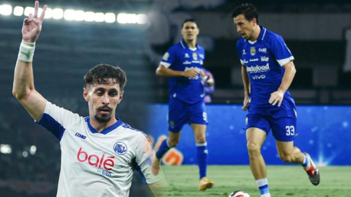 JADWAL SUPER LEAGUE - Pemain Arema FC, Gustavo Franca (KIRI) saat melawan Persija Jakarta di Stadion Utama Gelora Bung Karno (SUGBK) pada Minggu (8/2/2026). Pemain Persib Bandung, Thom Haye (KANAN) ketika melawan Malut United di Gelora Bandung Lautan Api Stadium pada Jumat (6/2/2026). Kompetisi Super League 2025-2026, segera memasuki pekan ke-21 tapi duel Persib Bandung melawan Borneo FC resmi ditunda.