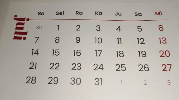 Kalender Juli 2025 Lengkap dengan Penanggalan Weton Jawa dan Hari Pasaran Tanggal 1 Sampai 31