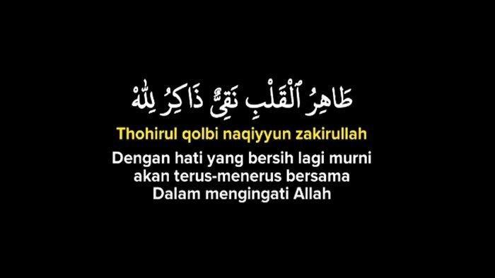 Lirik Lagu Thohirul Qolbi Tulisan Arab, Latin dan Terjemahan, Viral Sering Disebut Lirik Sholawat