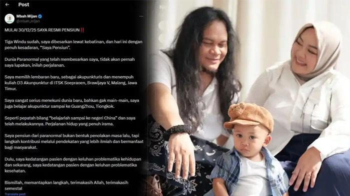 PENSIUN- Unggahan Mbah Mijan di X terkait pensiun jadi paranormal