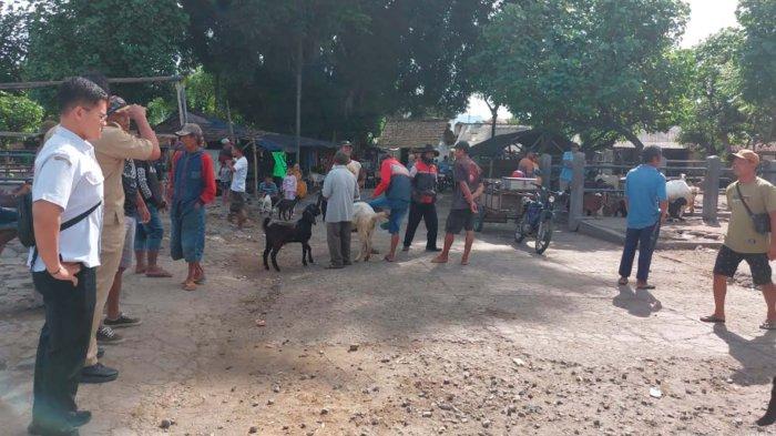 Pasar Hewan Tertek Kediri Ditutup Tapi Pedagang Hewan Masih Nekat Berjualan, Forkopimca Bertindak