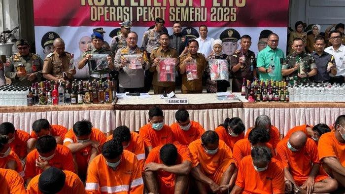 Polresta Malang Kota Ungkap Operasi Pekat Semeru 2025, Tangkap Puluhan Tersangka dan Ribuan Miras