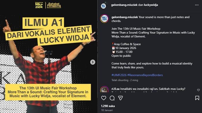 Postingan terakhir vokalis band Element, Lucky Widja meninggal dunia