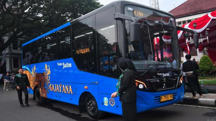 bus trans Jatim malang raya meluncur