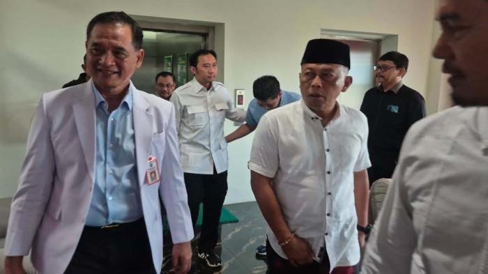 DIRUT RSUD  - Direktur RSUD dr Harjono Ponorogo, dr Yunus Mahatma bersama Bupati Ponorogo Sugiri Sancoko di RSUD dr Harjono Ponorogo, Jalan Raya Ponorogo-Pacitan, Kelurahan Paju, Kecamatan/Kabupaten Ponorogo, Jatim, Selasa (14/10/2025).