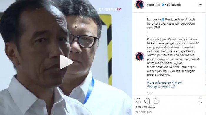 Komentar Presiden Jokowi Kasus Audrey Pontianak, Ada Perubahan Pola Interaksi & Perintah Kapolri