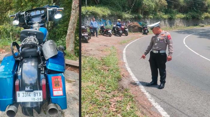 Kecelakaan Moge Harley Davidson Terjun ke Jurang Jalan Tembus Plaosan - Cemorosewu Magetan