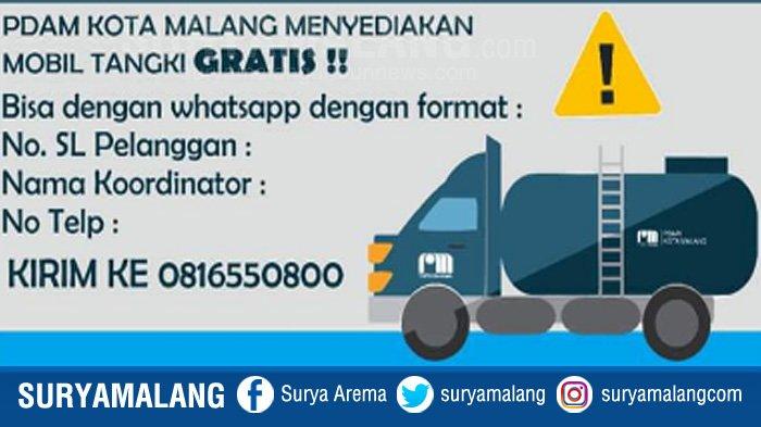 Lebih Dari 21 Ribu Pelanggan Terdampak, PDAM Kota Malang Minta Masyarakat Menandon Air