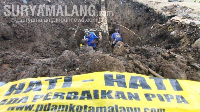 Pipa PDAM Kota Malang Jebol Lagi