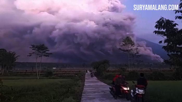 Awan Panas Gunung Semeru Setinggi 1,5 Km Disertai Gempa Vulkanis