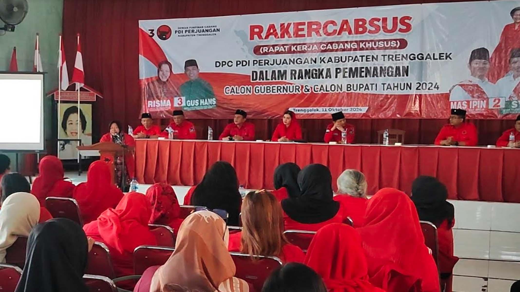 PDI Perjuangan Targetkan Risma - Gus Hans Menang 50 Persen di Trenggalek