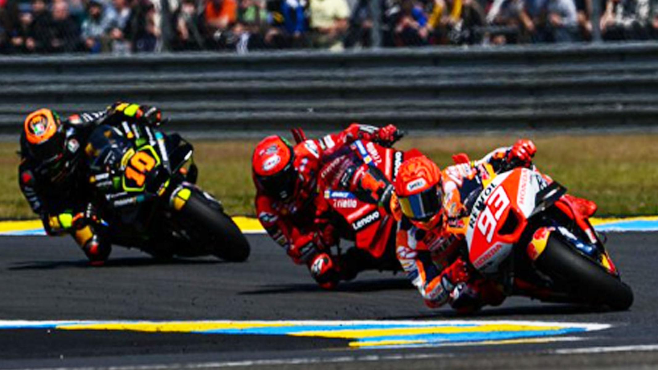 Posisi Start Pembalap MotoGP Prancis 2023 Berasa Valentino Rossi Vs Marc Marquez di Baris Terdepan