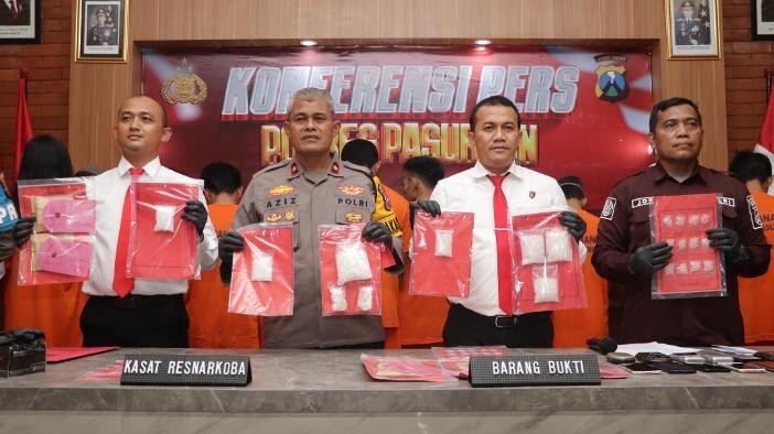 Polres Pasuruan Ungkap 19 Kasus Narkoba Selama Januari, Sita Hampir 500 Gram Sabu-sabu