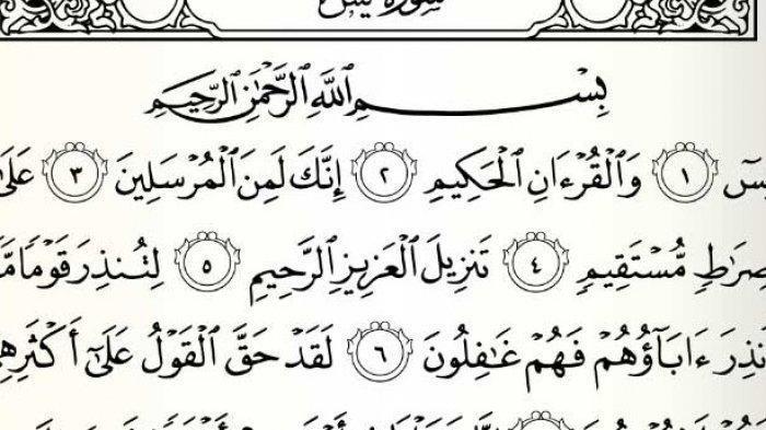 Teks Surat Yasin dengan Tulisan dan Terjemahan, Dibaca Saat Malam Jumat