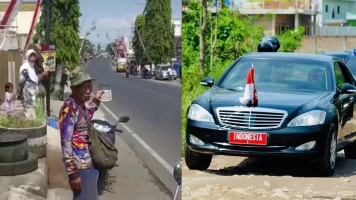 Video Kakek di Malang Rekam Iringan Mobil Presiden Jokowi Pakai Kalkulator, Banyak yang Kasihan