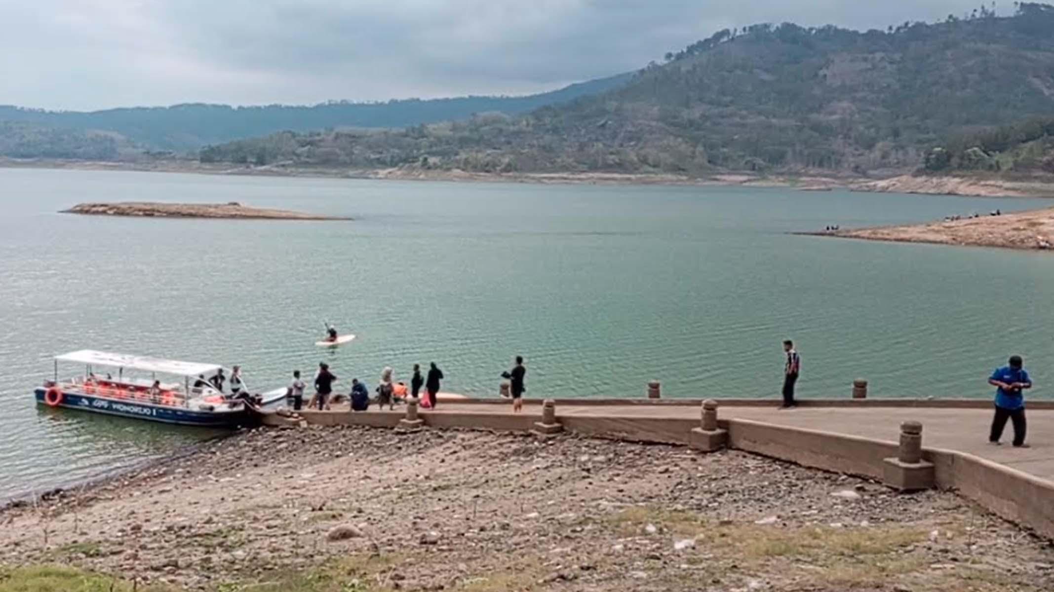 Air di Waduk Wonorejo Tulungagung Turun 18 Meter dari Ketinggian Maksimal, Kemarau Ekstrem