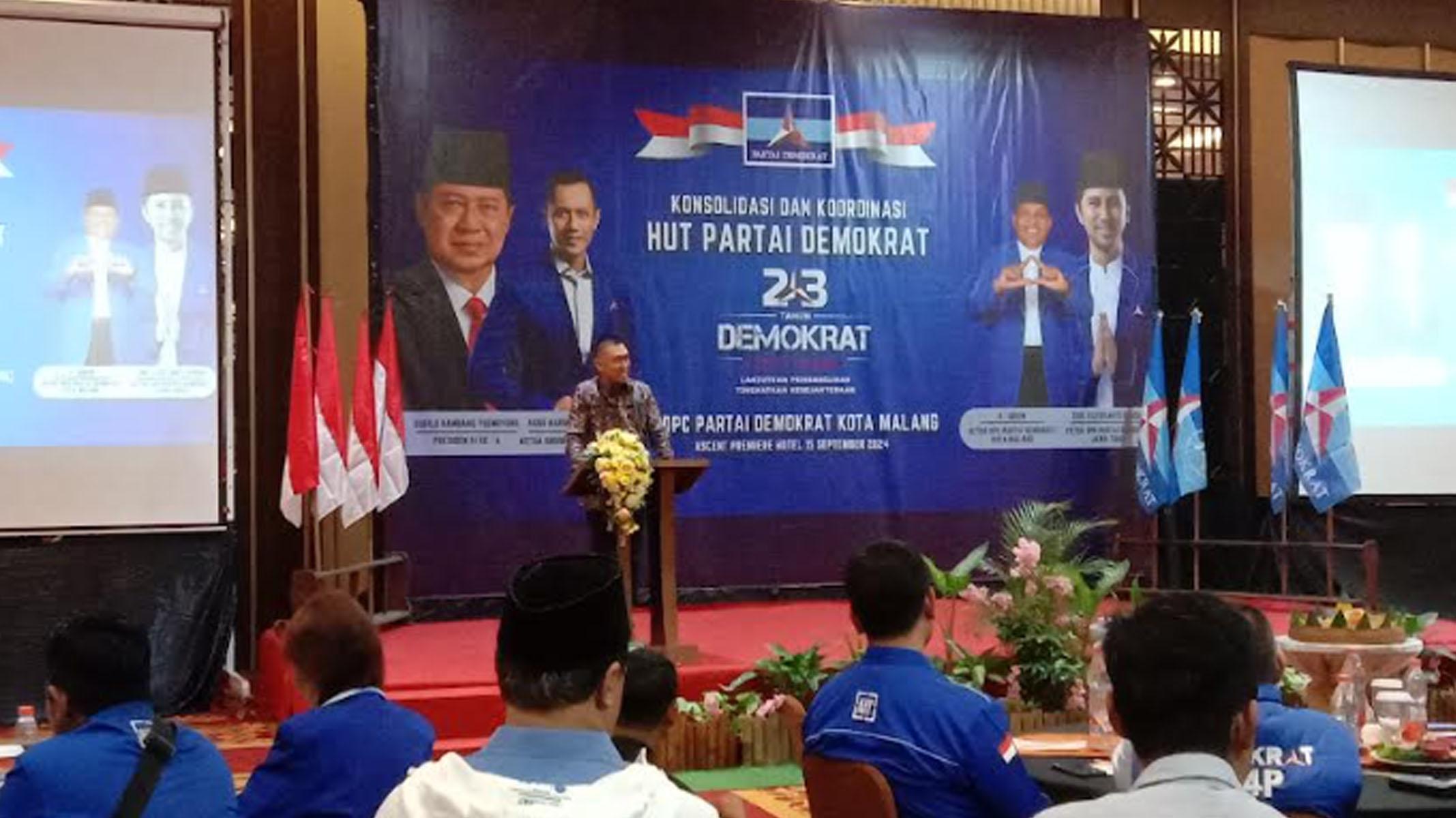 HUT Ke-23 Partai Demokrat di Kota Malang, Kuatkan Dukungan Pasangan ABADI,  Abah Anton-Dimyati