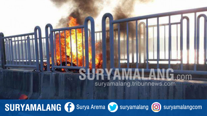 Begini Kondisi Pengendara Motor yang Terbakar di Jembatan Suramadu