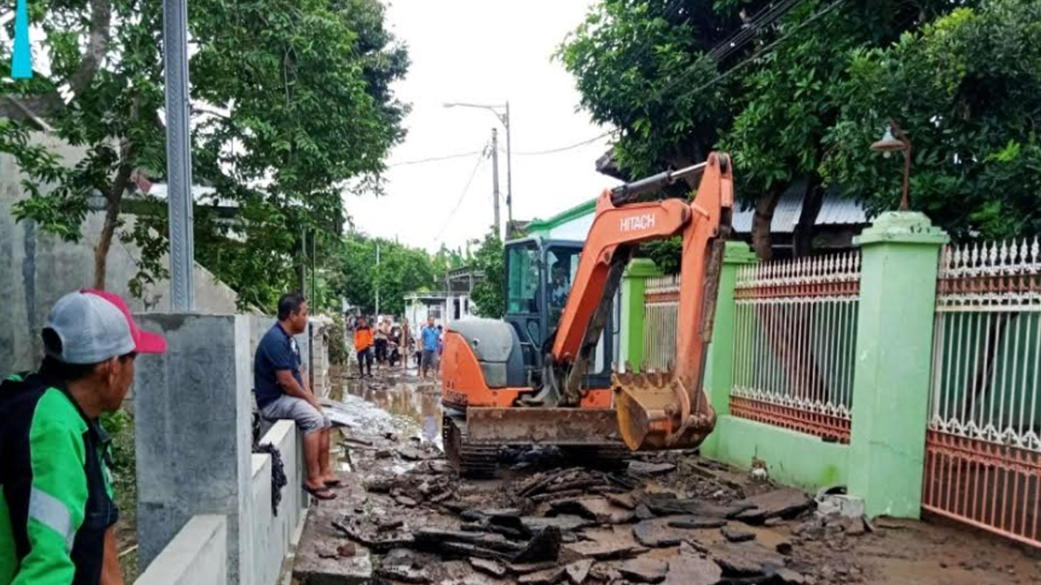 Banjir di Wringinrejo Mojokerto, Dampak Langsung Tanggul dari Sungai Brangkal yang Jebol