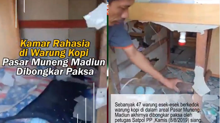 VIDEO Kamar Tempat Prostitusi Berkedok Warung Kopi di Madiun Viral, Mirip Kandang Ayam
