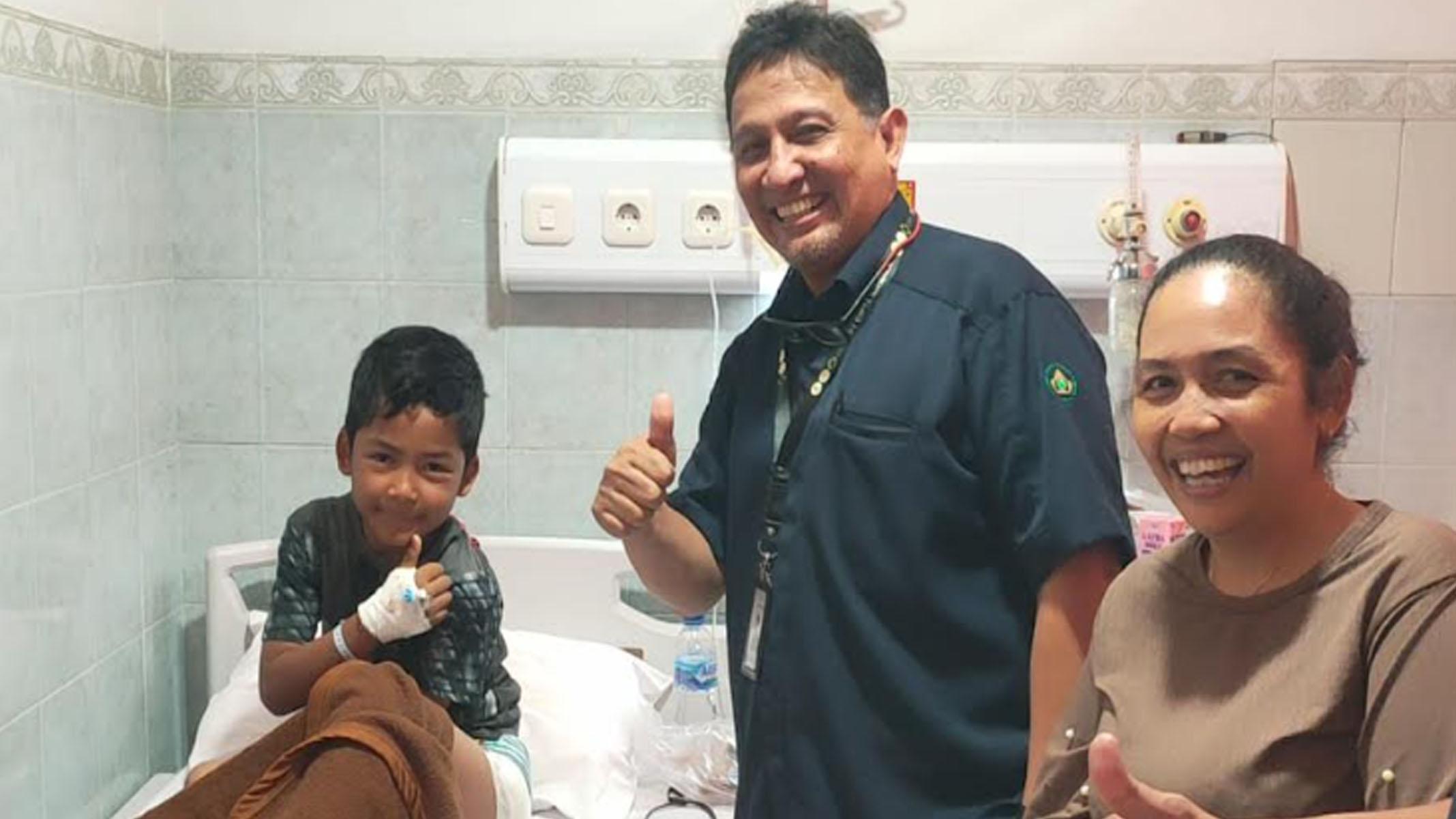 Besi Cor Menembus Paha  Bocah 9 Tahun Asal Kedanyang Gresik, Harus Jalani Operasi