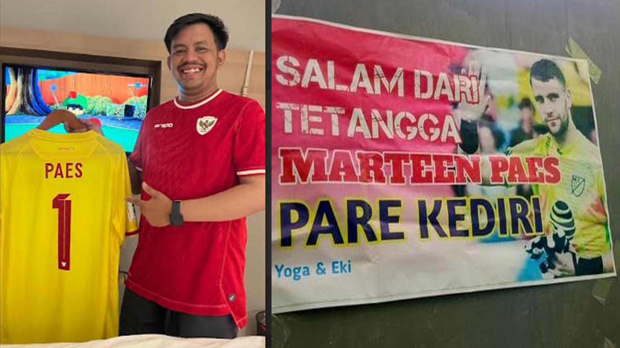 Yoga Prabowo Dapat Match Worm Jersey  Maarten Paes, Buah Perjuangan Naik KA dari Pare Kediri ke GBK