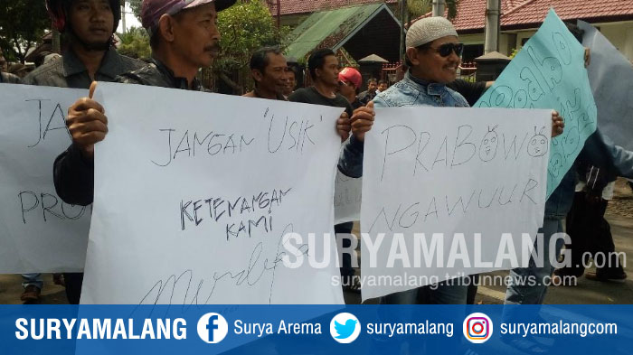 Demo Soal Pernyataan Prabowo, Driver Ojek Online di Malang : Kami Bukan Koruptor