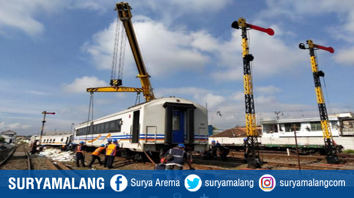 Evakuasi Gerbong Kereta yang Jalan Sendiri di Stasiun Malang Kota Lama Tuntas, Lanjut Perbaikan Rel