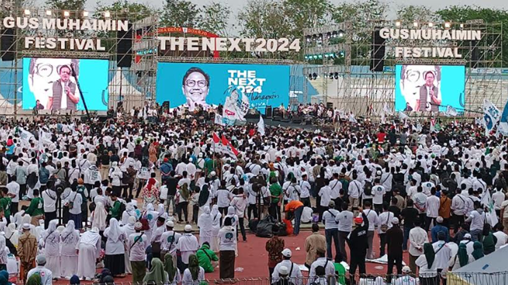 Puluhan Ribu Kader PKB Saksikan Deklarasi Muhaimin Calon Presiden 2024 DI GOR Sidoarjo