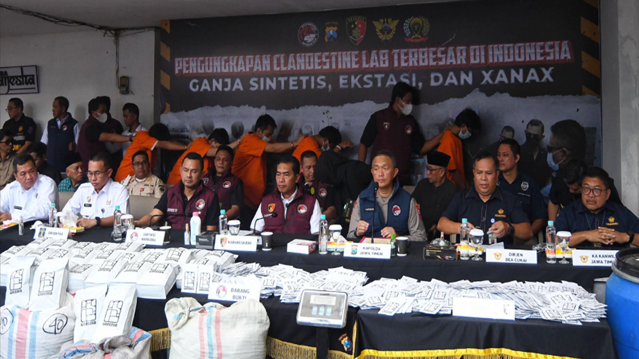 UPDATE Penggerebekan Pabrik Narkoba di Kota Malang, 5 Tersangka Bakal Diboyong ke Jakarta