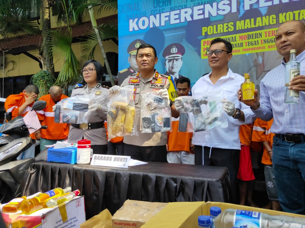 Operasi Pekat Semeru 2019 Polres Malang Kota, Ada 72 Kasus Berhasil Diungkap