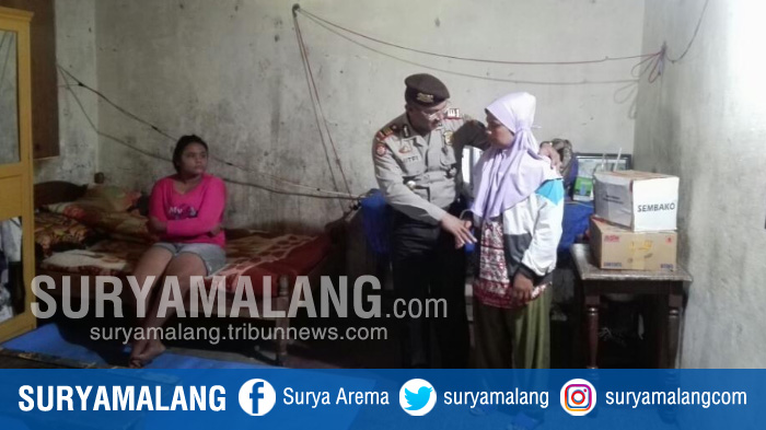 Polres Batu Berikan Bantuan Sembako kepada Penghuni Rumah yang Tak Layak Huni