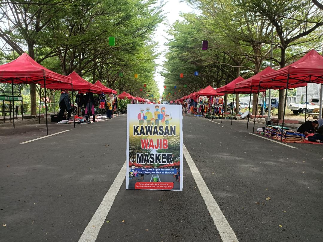 Pesan Kapolres Kediri kepada Pengunjung Simpang Lima Gumul Terkait Protokol Kesehatan