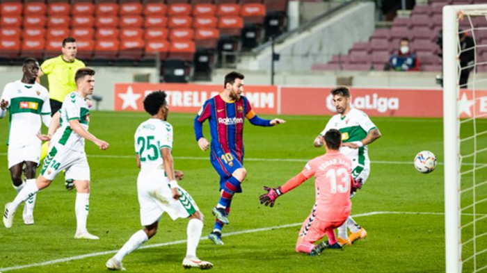 Hasil Pertandingan Barcelona Menang atas Elche di Liga Spanyol, Lionel Messi Meliuk-Liuk Cetak 2 Gol