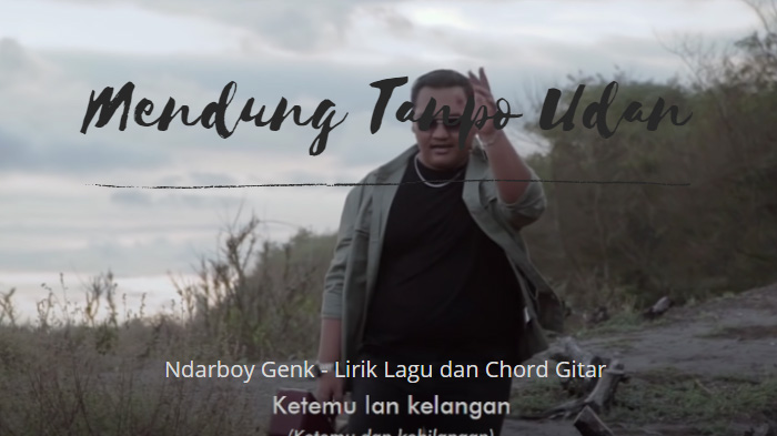 Lirik Lagu Mendung Tanpo Udan dan Chord Gitarnya Versi Dangdut - Ndarboy Genk