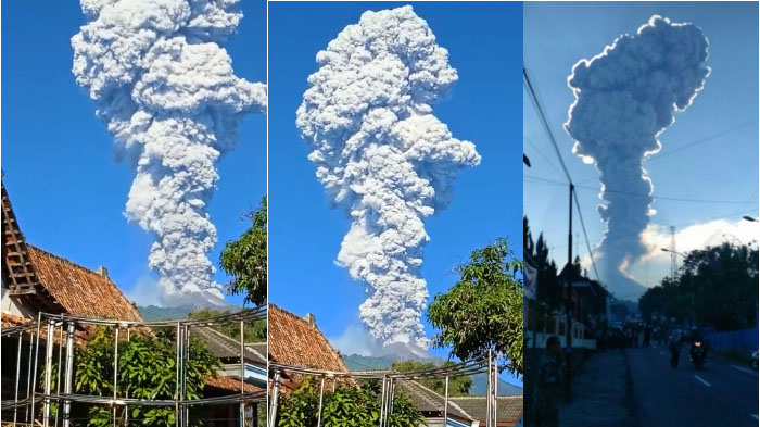 Heboh Viral Video Gunung Merapi di Yogyakarta 'Meletus', BPPTKG : Terjadi Erupsi Setinggi 5500 Meter