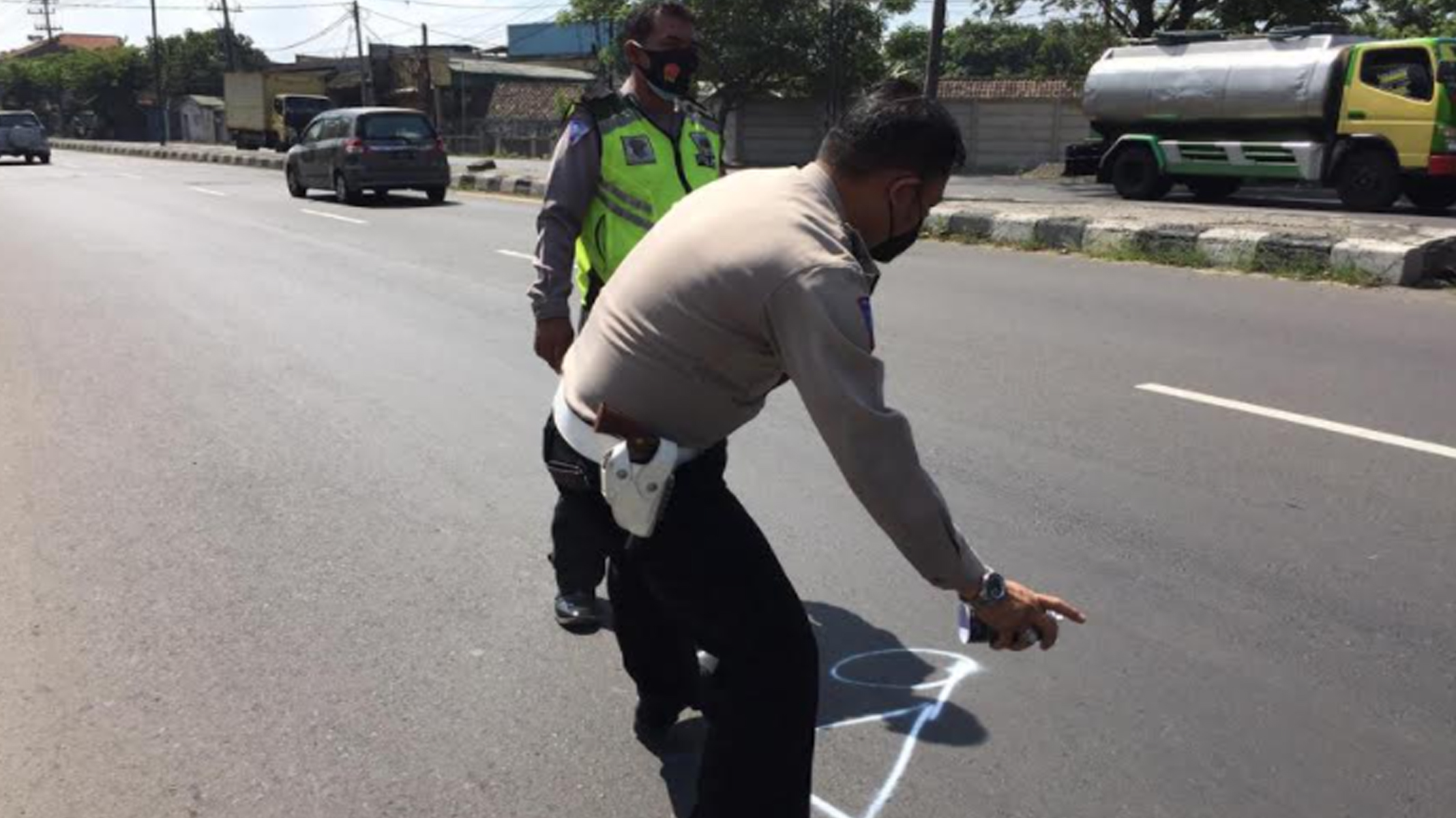 Pengendara Motor Tewas Seusai Tabrak Sepeda Pancal di Taman Sidoarjo