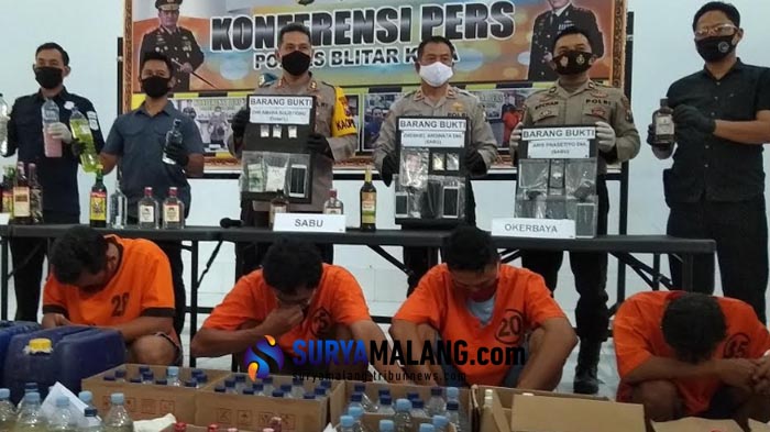 Polisi Blitar Tangkap 7 Pengedar Narkoba dan Miras, Ada yang dari Jaringan Lapas Lowokwaru Malang